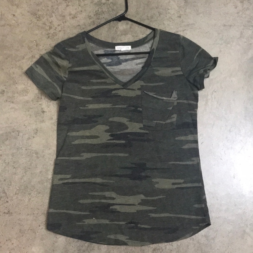 Camo V Neck